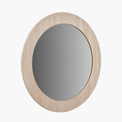 Arnot Travertine Effect Round Mirror Accessories 