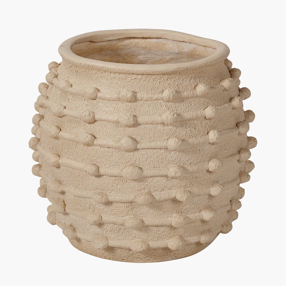 Arya Large Beige Bobble Effect Decorative Planter Accessories 