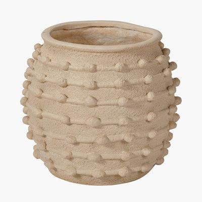 Arya Large Beige Bobble Effect Decorative Planter Accessories 