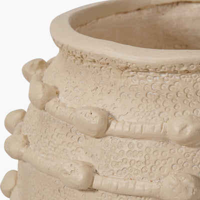 Arya Medium Beige Bobble Effect Decorative Planter Accessories 