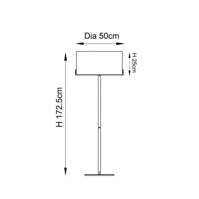 Ashford Bronze & Linen Floor Lamp Lighting 