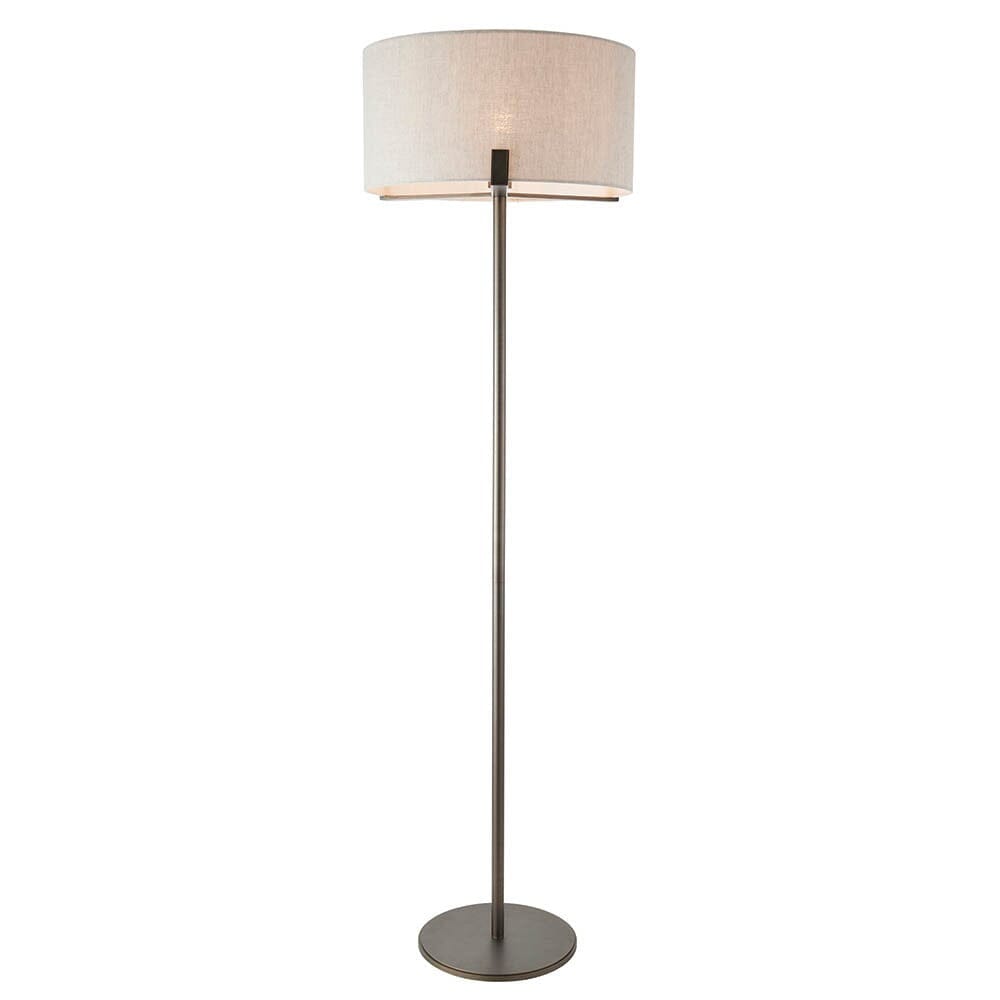 Ashford Bronze & Linen Floor Lamp Lighting 