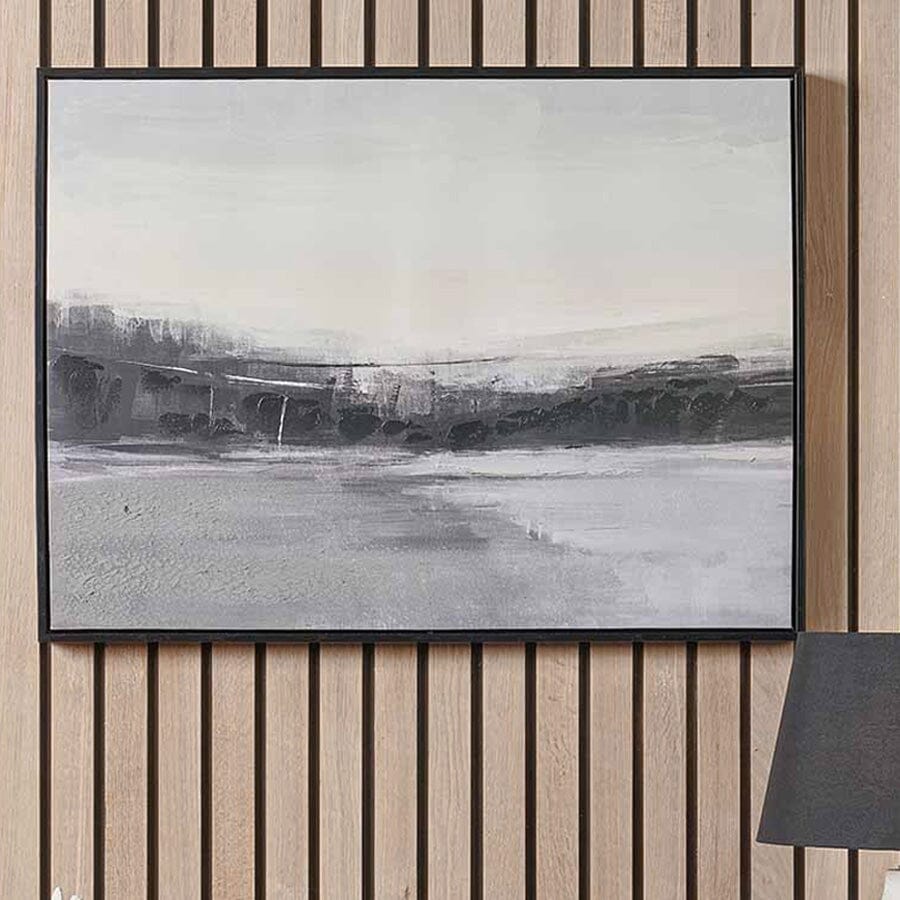 Ashley Monochrome Landscape Canvas with Black Frame Accessories 