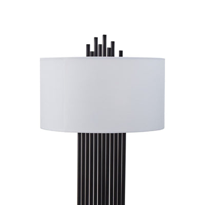 Atelier Tall Black Table Lamp with White Shade Lighting 
