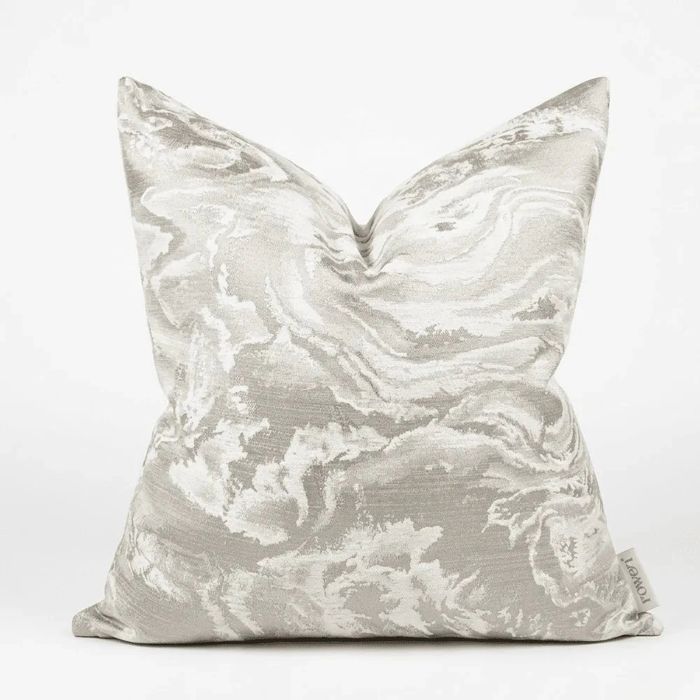 Aurora Cream & Taupe Marble Effect Cushion Cover - 50x50cm Textiles 