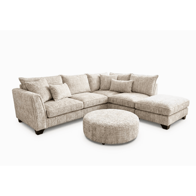 Avalon Ivory Textured Chenille Sofa Range Sofa 