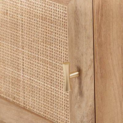 Averso Natural Rattan 1 Door Bedside Table Furniture 