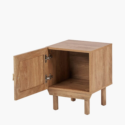 Averso Natural Rattan 1 Door Bedside Table Furniture 