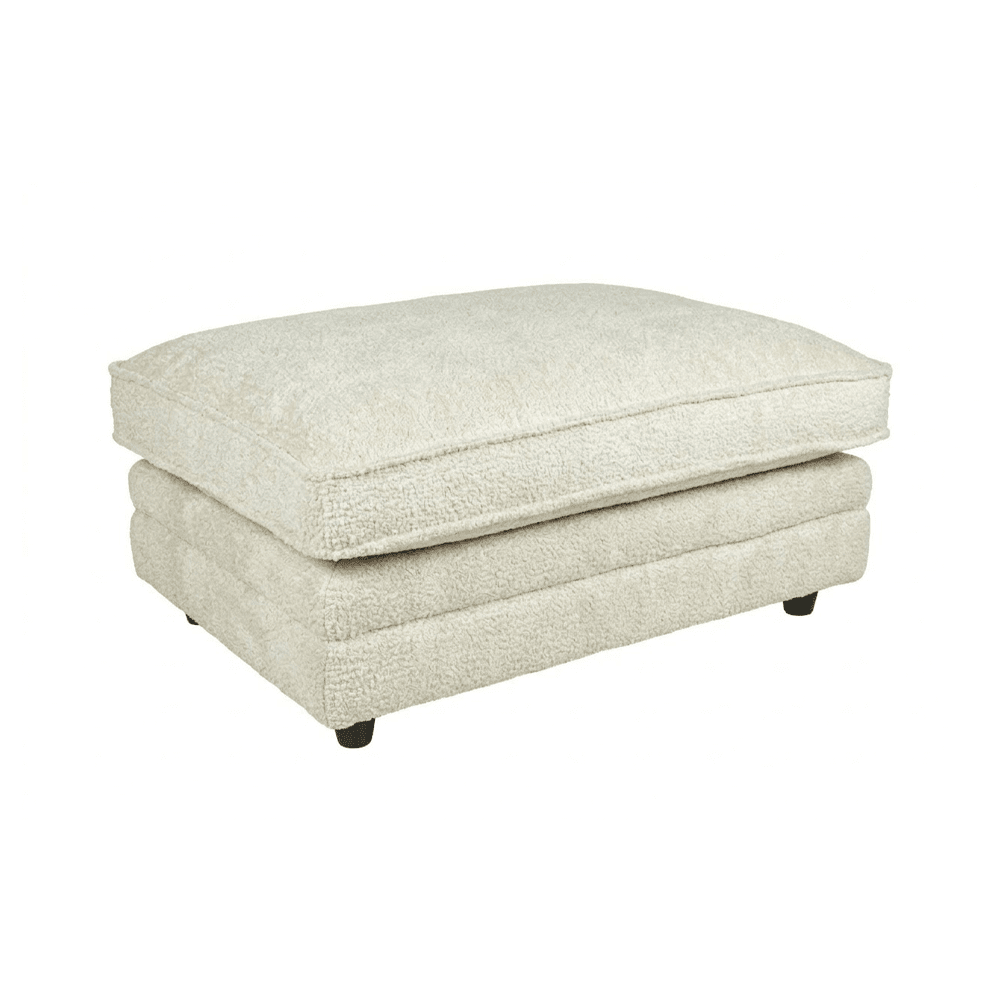Avienne Cream Chenille Footstool Sofa 