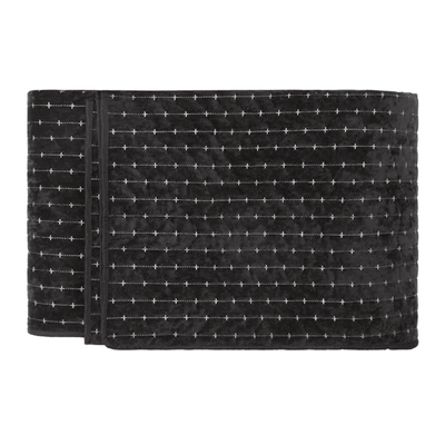 Azalea Black Velvet Embroidered Bedspread Textiles 