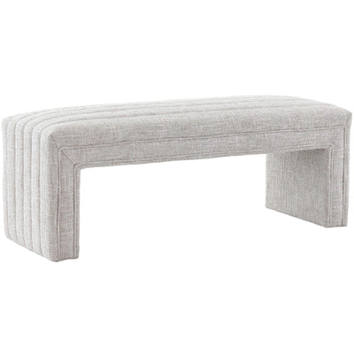 Balkan Cream Chenille Bench with Channel Stitching Furniture 