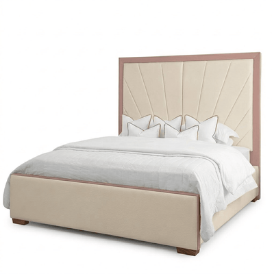 Barcelona Cream & Pink Sunburst Bed 