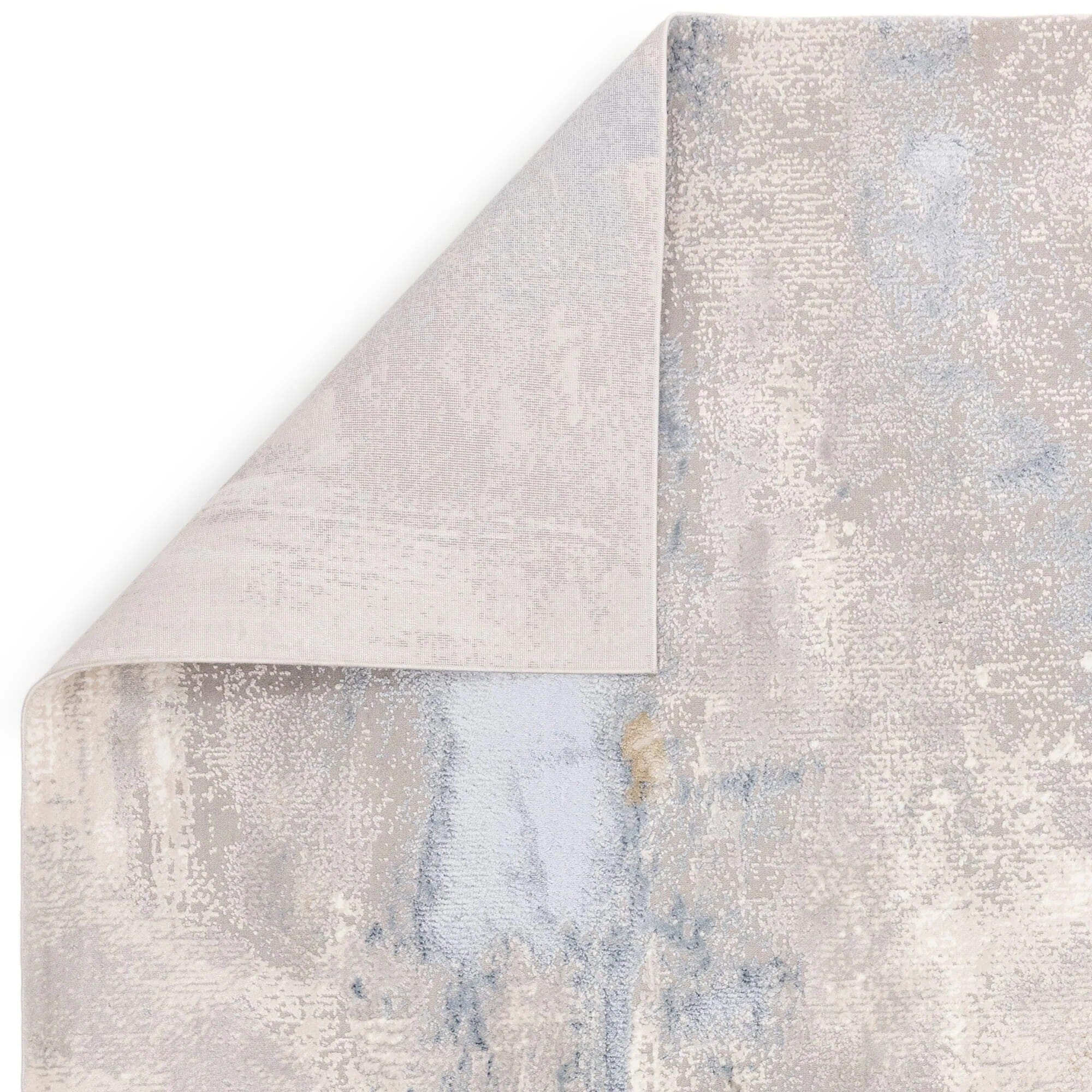 Bella Blue & Cream Abstract Rug Textiles 