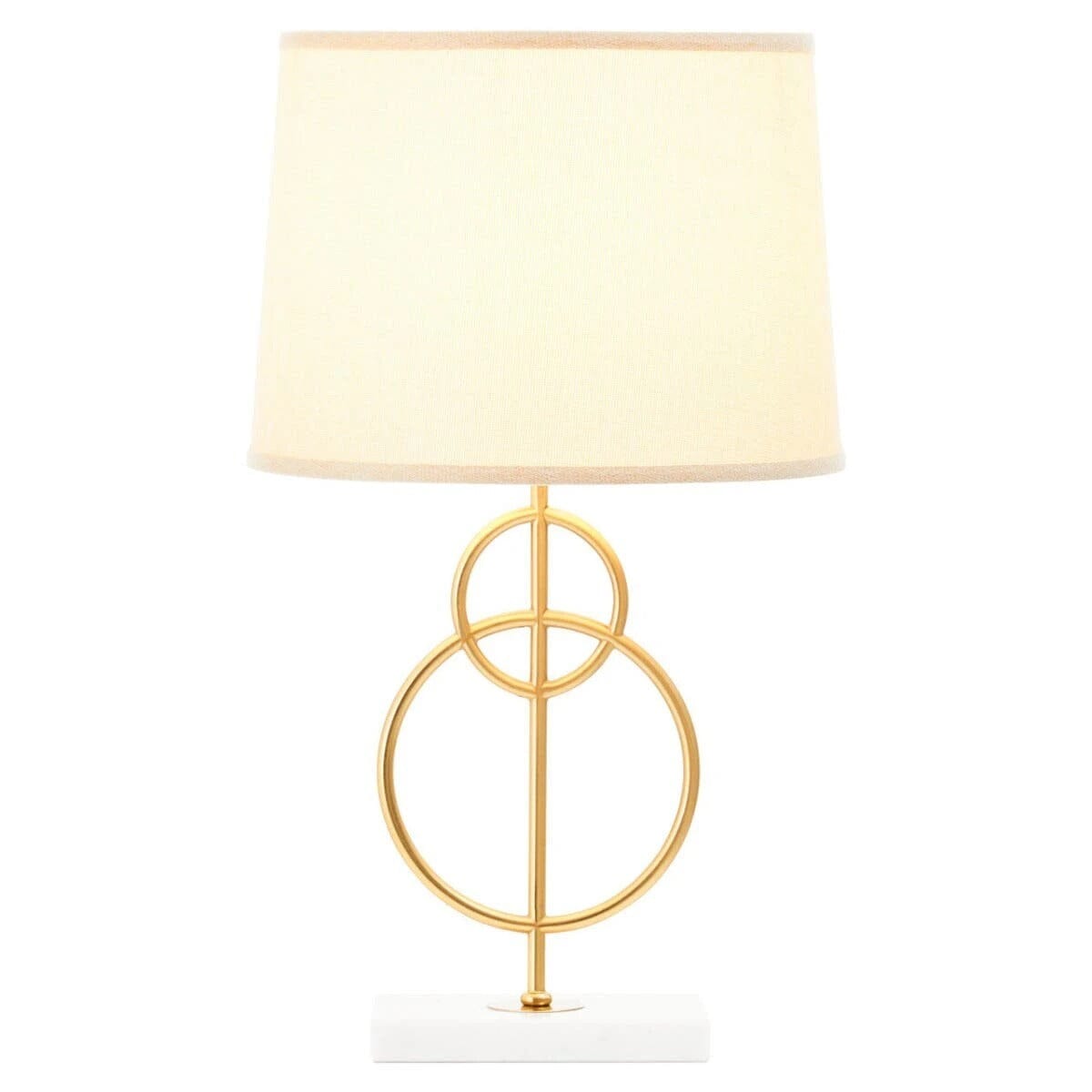 Bellagio Gold Circles Table Lamp with Marble Base Lighting 