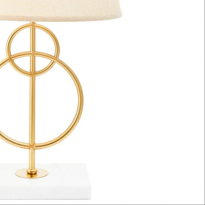 Bellagio Gold Circles Table Lamp with Marble Base Lighting 