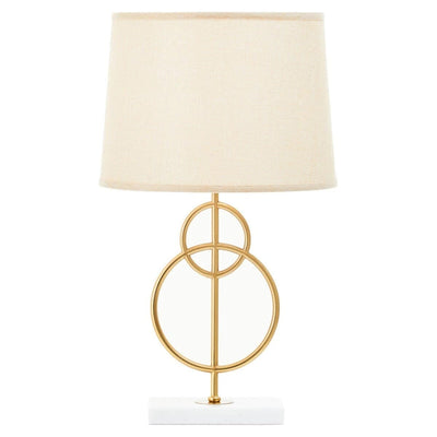 Bellagio Gold Circles Table Lamp with Marble Base Lighting 