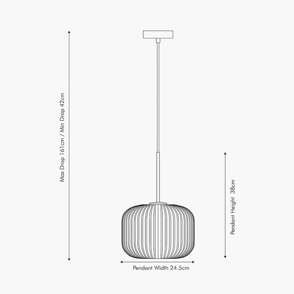 Bellamy White Glass & Gold Ribbed Glass Circular Pendant Ceiling Light Lighting 
