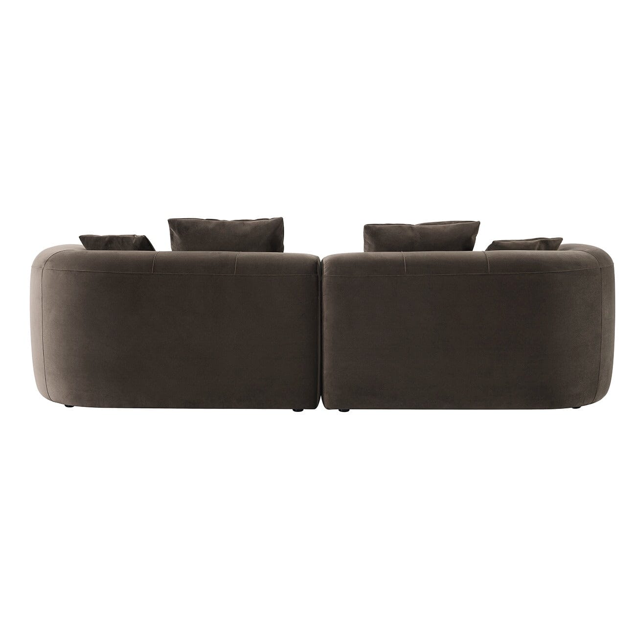 Bellina Brown Velvet Luxury 4 Seater Sofa Sofa 