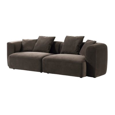 Bellina Brown Velvet Luxury 4 Seater Sofa Sofa 