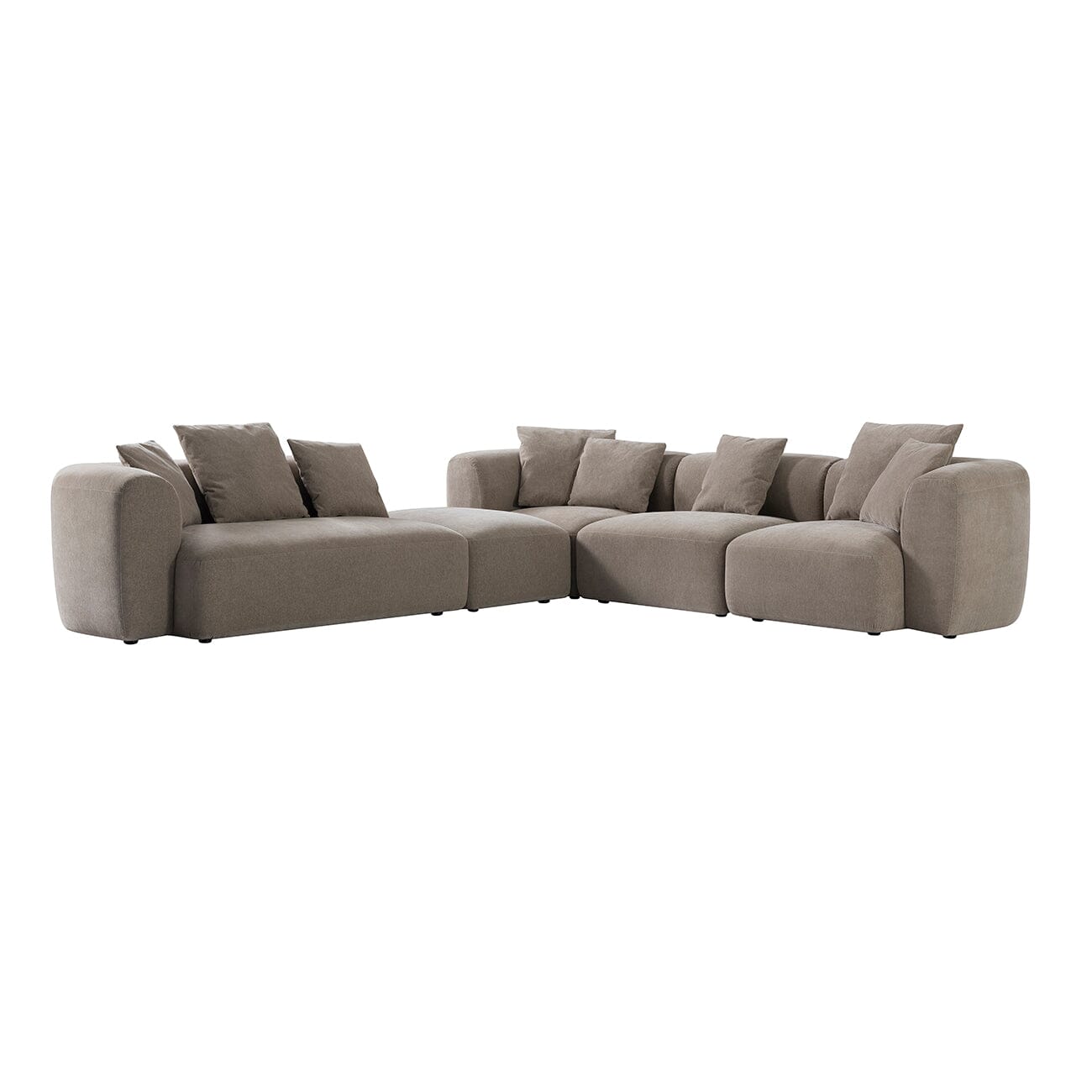 Bellina Taupe Chenille Luxury Modular Sofa Sofa 