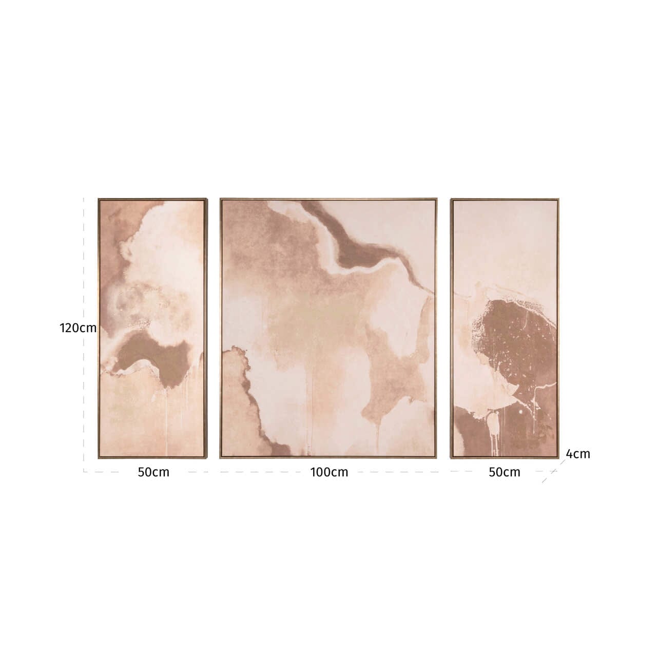 Berkeley Warm Abstract Framed Canvas Wall Art Accessories 