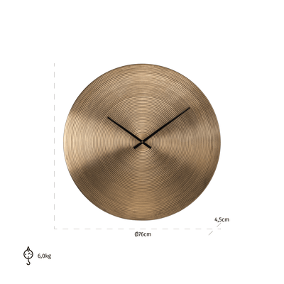 Berlin Round Gold Wall Clock Accessories 
