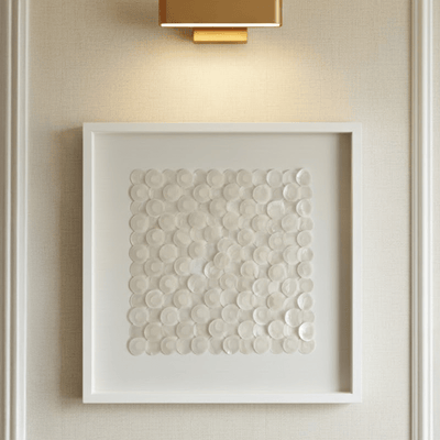 Bethan Pearlised Shells Boxed Wall Art Accessories 