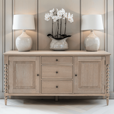 Blenheim 2 Door 3 Drawer Oak Sideboard Furniture 