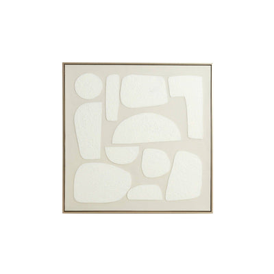 Bola Neutral Abstract Framed Canvas Wall Art Accessories 