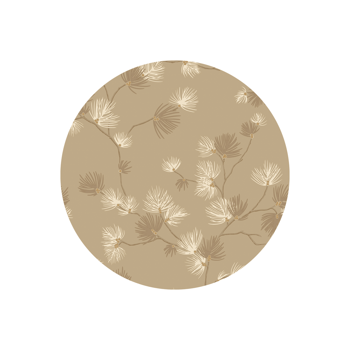Bracken Gold Metallic Dandelion Print Patterned Wallpaper Sample Sample 
