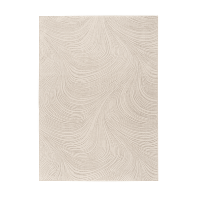 Braun Beige Swirl Pattern Abstract Rug 