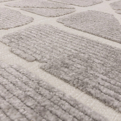 Braylin Grey & Cream Abstract Rug 