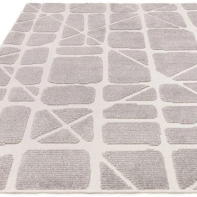 Braylin Grey & Cream Abstract Rug 