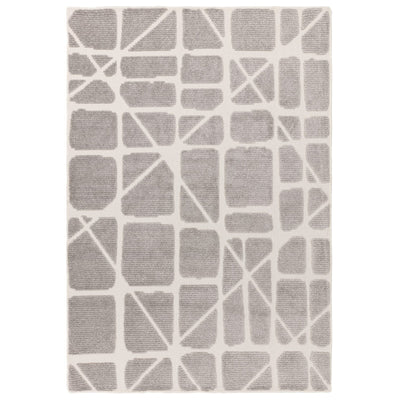Braylin Grey & Cream Abstract Rug 