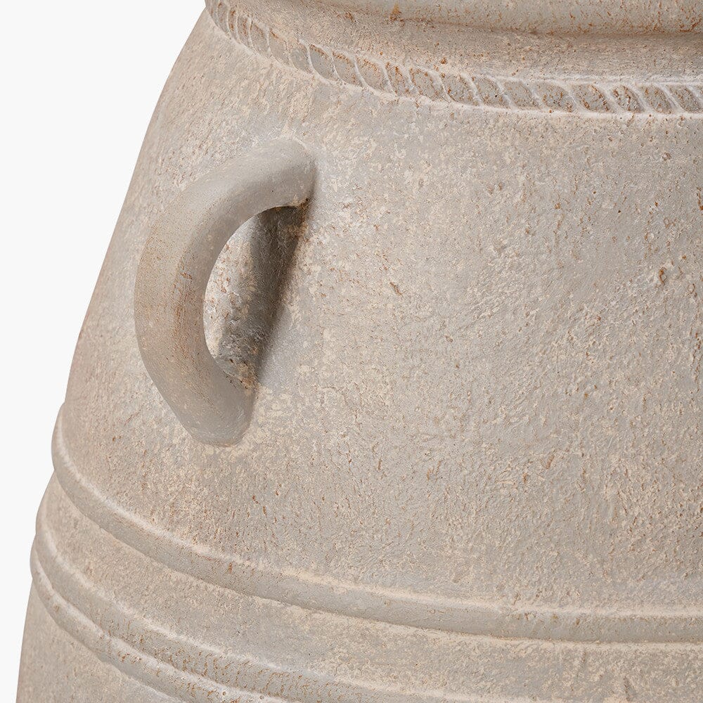 Brianna Large Grey Wash Decorative Vase with Handles Accessories 