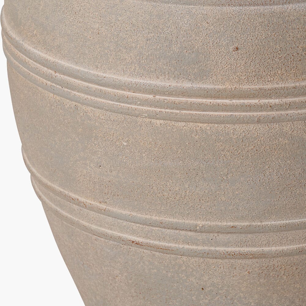 Brianna Medium Grey Wash Decorative Vase with Handles Accessories 