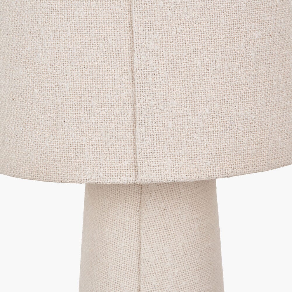 Briony Cream Boucle Fabric Table Lamp Lighting 