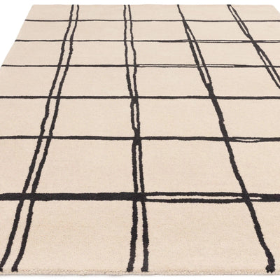 Brisbane Cream Pattern Monochrome Rug 