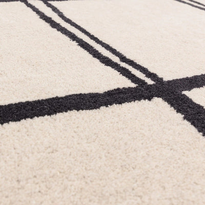 Brisbane Cream Pattern Monochrome Rug 