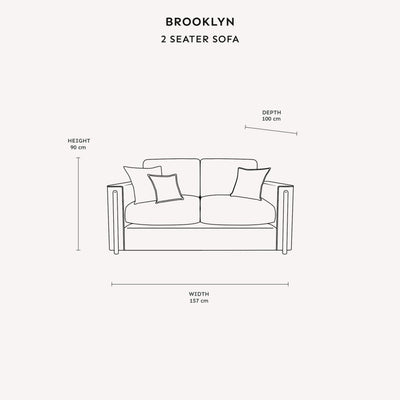 Brooklyn Mink Textured Chenille Sofa Range with Walnut Leg Detail Sofa 2 Seater 