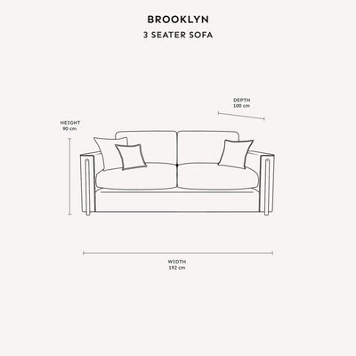 Brooklyn Mink Textured Chenille Sofa Range with Walnut Leg Detail Sofa 3 Seater 