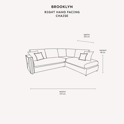 Brooklyn Mink Textured Chenille Sofa Range with Walnut Leg Detail Sofa Chaise End Sofa - Right Hand Facing 
