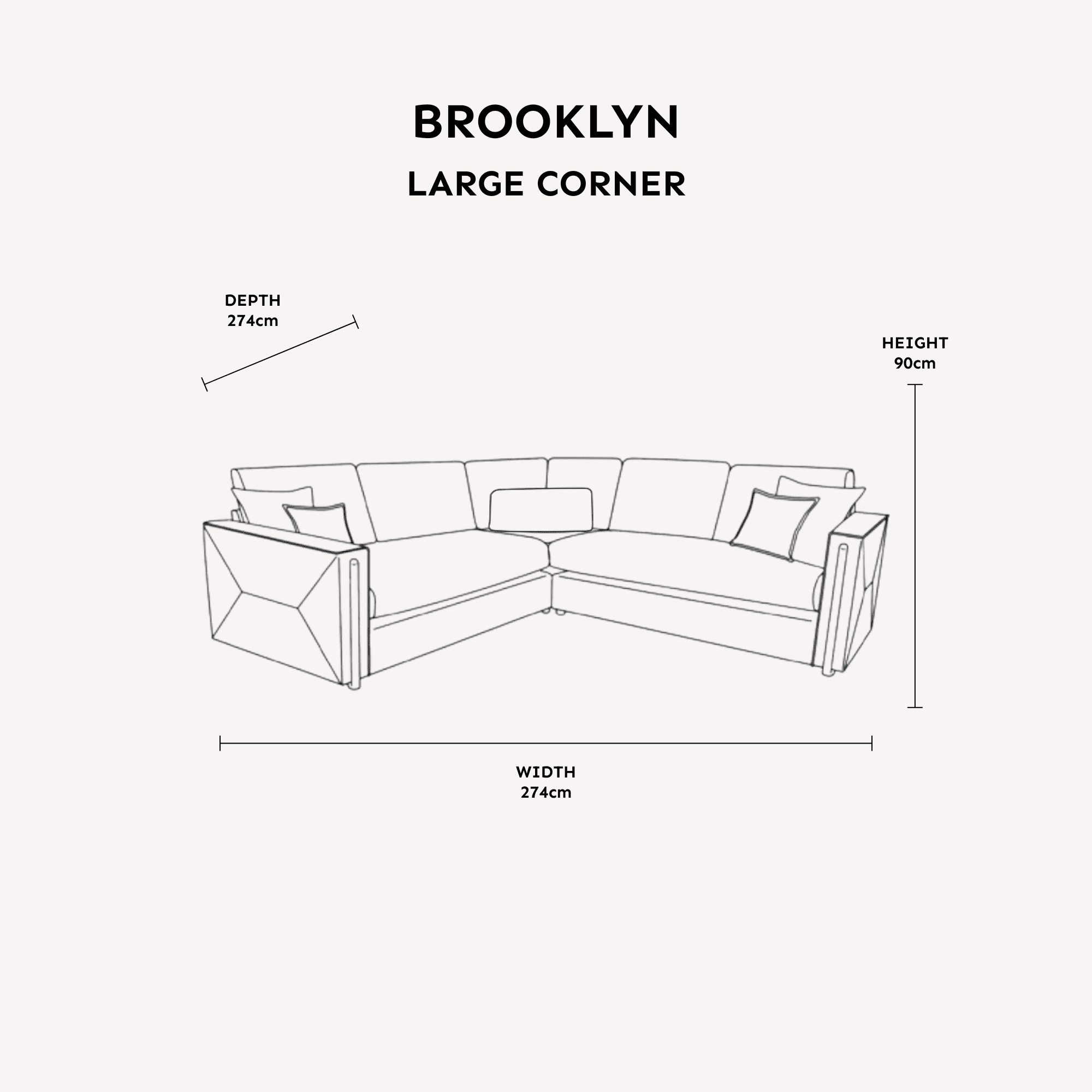 Brooklyn Mink Textured Chenille Sofa Range with Walnut Leg Detail Sofa Large Corner Sofa 