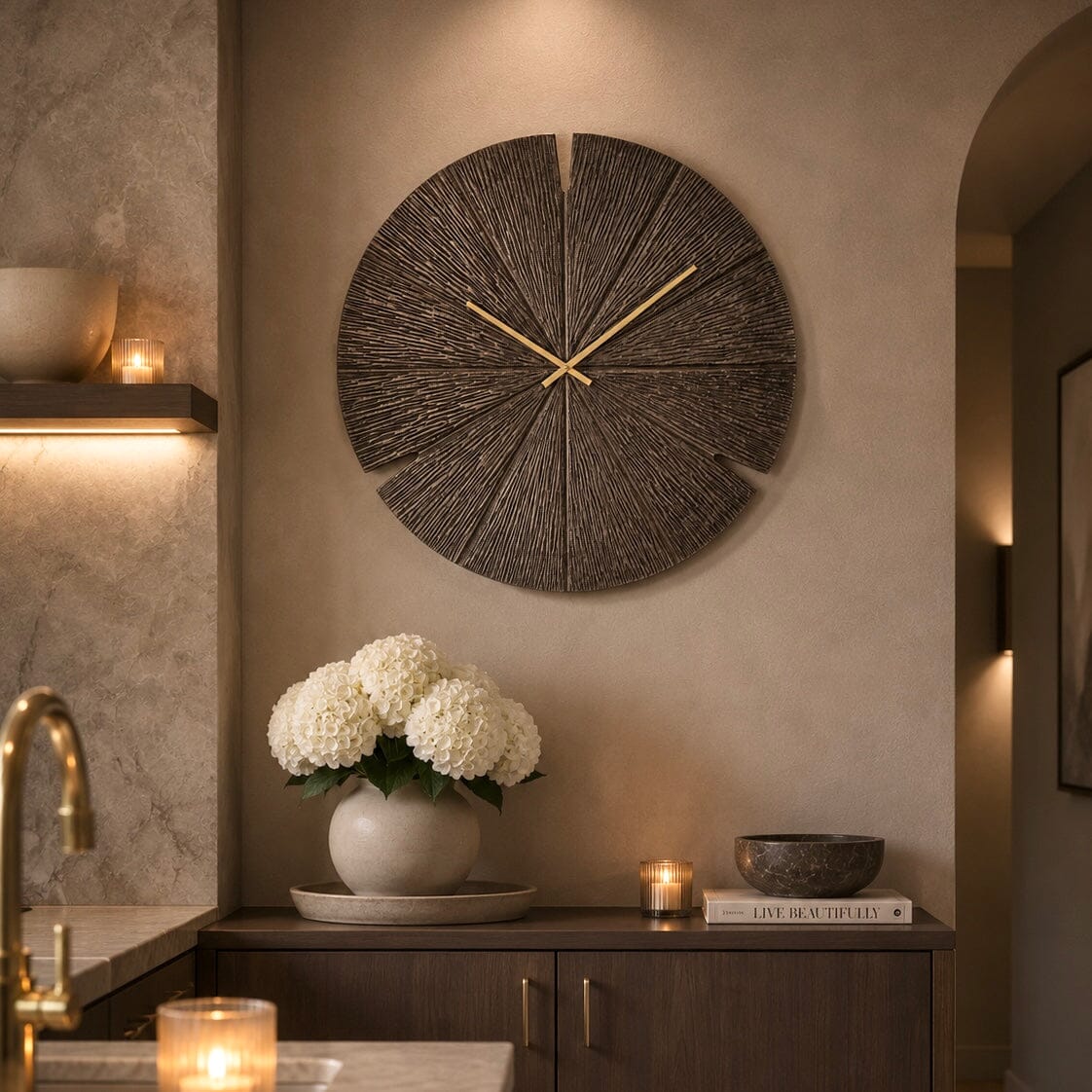 Brooklynn Bronze Decorative Wall Clock Accessories 
