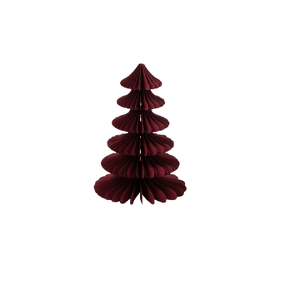 Burgundy Paper Christmas Tree Ornament Accessories 