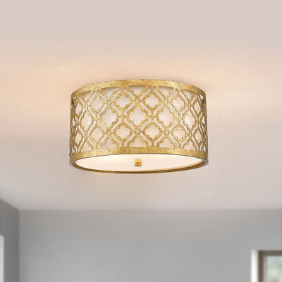 Caitlyn Gold 2 Light Flush Ceiling Light Lighting 