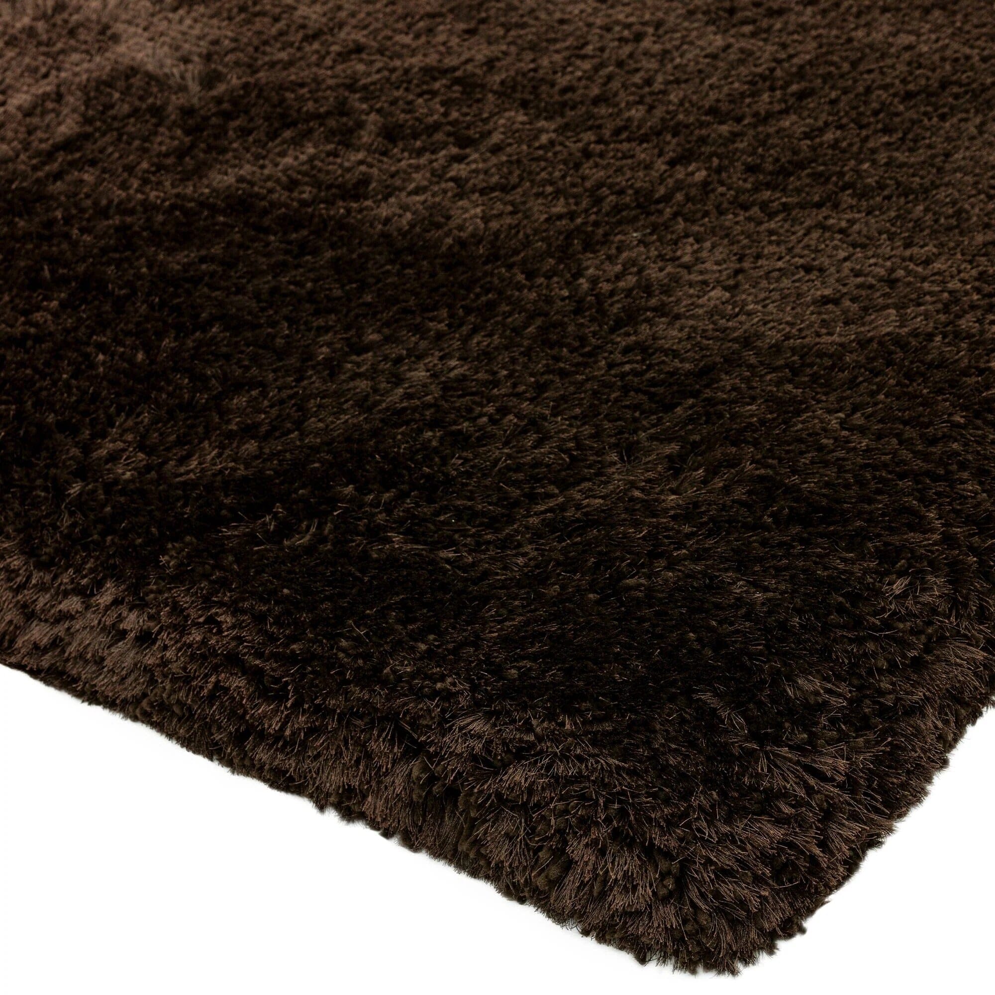 Caleb Chocolate Brown Luxury Fluffy Rug Textiles 