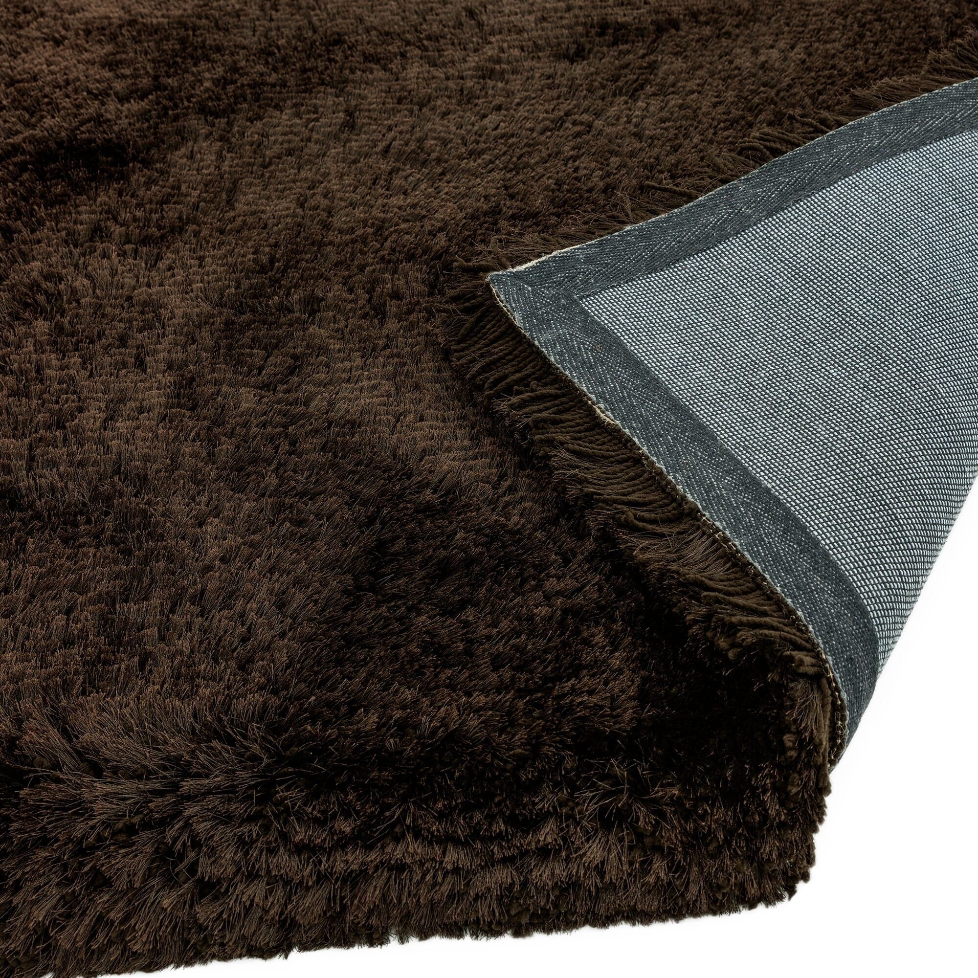 Caleb Chocolate Brown Luxury Fluffy Rug Textiles 