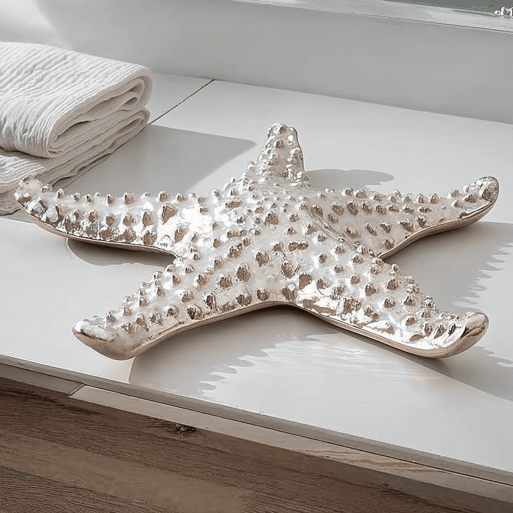 Calix Silver Metal Decorative Starfish Ornament Accessories 