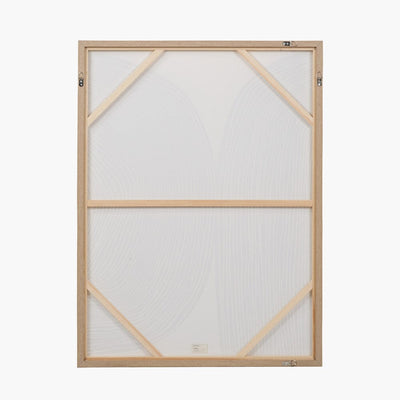 Calverton Black & Cream Abstract Canvas Wall Art with Wooden Frame Accessories 